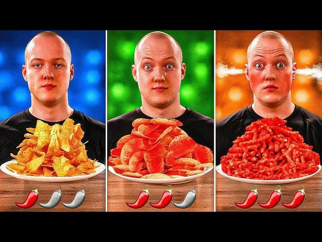 Spicy vs Spicier vs Spiciest Chips by VANZAI