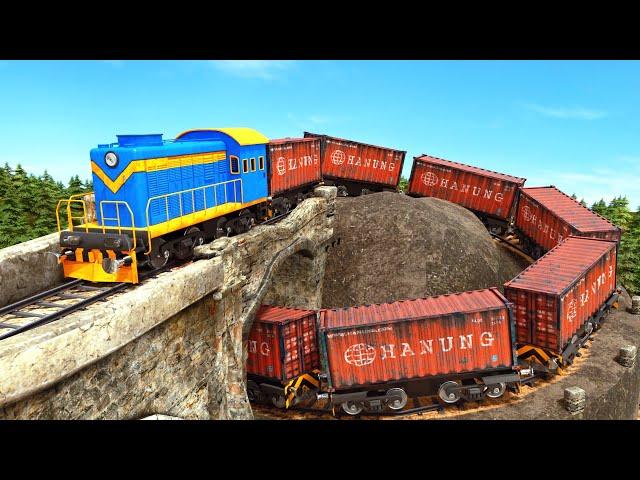 The Long Freight Trains can't Climb - Lego city train Video