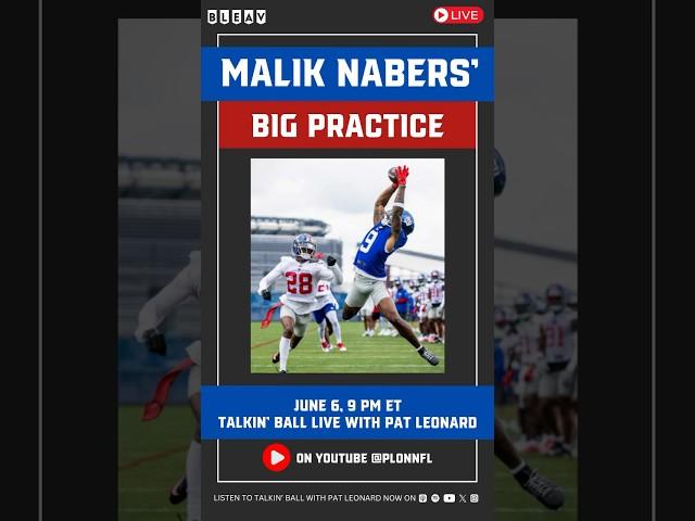 Get the inside scoop about Malik Nabers’ special #Giants practice on #talkinballwithpatleonardlive!