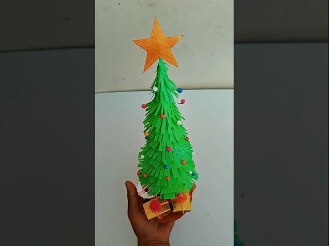How_to draw paper Christmas tree at home making #craftyjas #shorts #viralvideo #tree
