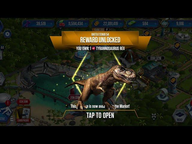 Finally unlocking the Tyrannosaurus Rex!!! Jurassic World:The Game ep 24