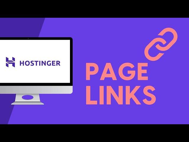 Linking Pages Internally in Hostinger Website Builder