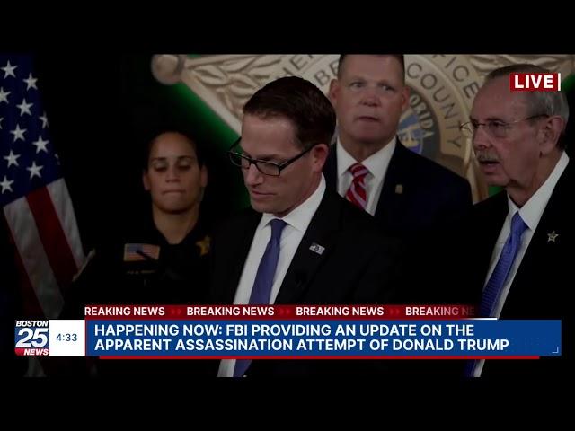 WATCH LIVE: FBI providing an update on the apparent assassination attempt of Donald Trump