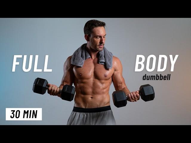 30 MIN FULL BODY DUMBBELL Workout - Strength Training - With Weights, At Home