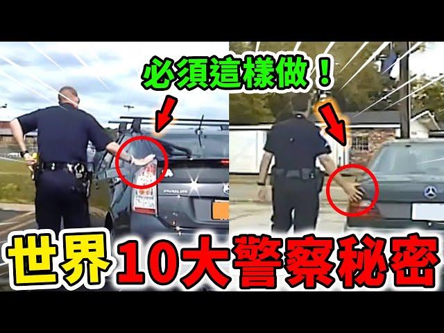 世界上10大警察秘密！攔車時必須摸車尾，給犯人一杯水竟然暗藏玄機？！| 好奇指南針 #警察  #技巧 #有趣 #科普 #top #top10