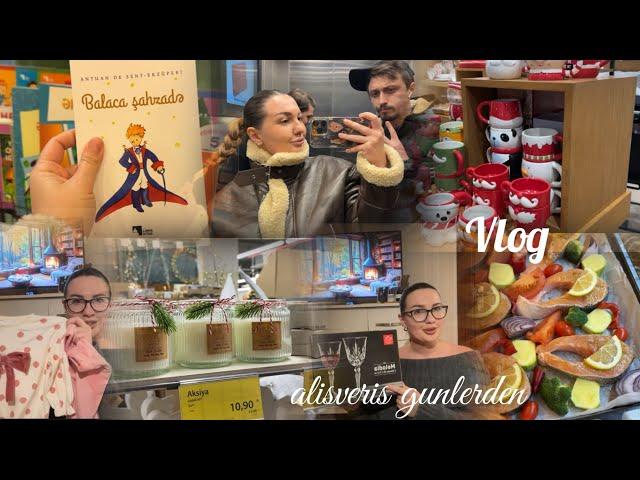 VLOG || Bayrama hazirliq : yeni il dekorlari|| Ailəvi aliş veriş  kamisemyblog