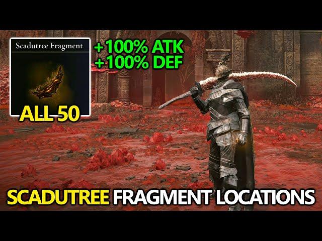 Elden Ring Erdtree - All 50 Scadutree Fragments Locations for Scadutree Blessing +20 (Max Level)