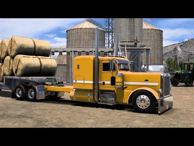 Custom Hay Hauler - (Big Turbo CAT Power) - Peterbilt 389 - American Truck Simulator