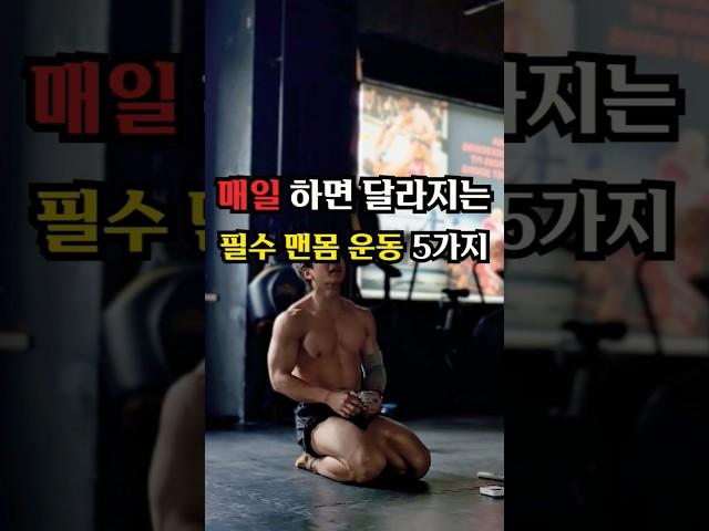필수 맨몸 운동 5가지 루틴 #다이어트 #맨몸운동 #동기부여