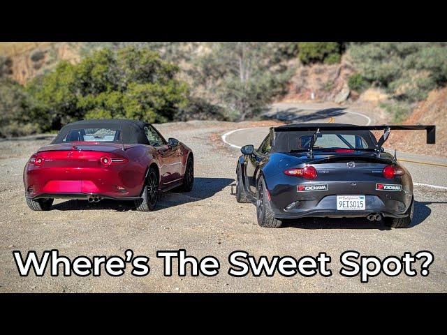 2024 Mazda ND3 Miata (Stock) vs 2022 Mazda ND2 Miata (Track Build) - Head to Head Review!