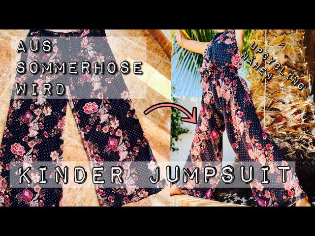 Upcycling DIY: Kinder Jumpsuit nähen aus Sommerhose | Nachhaltige Kinderkleidung selber machen!