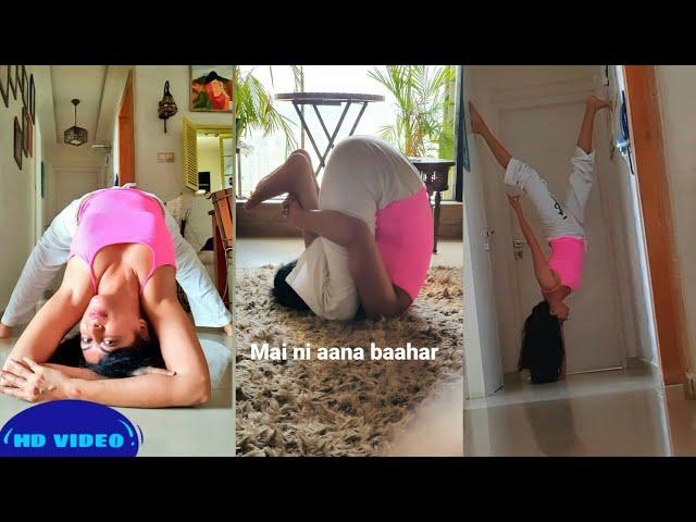 kavita kaushik hillarious Yoga at Ghar pe | Telly Gossips