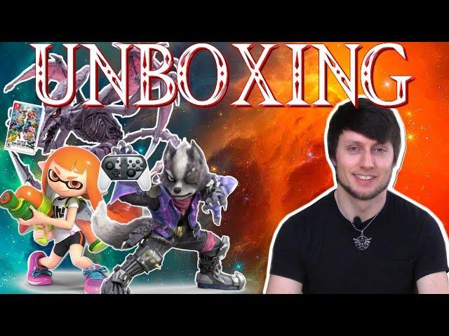 Super Smash Bros. Ultimate Unboxing + Amiibo-Inkling-Ridley-Wolf