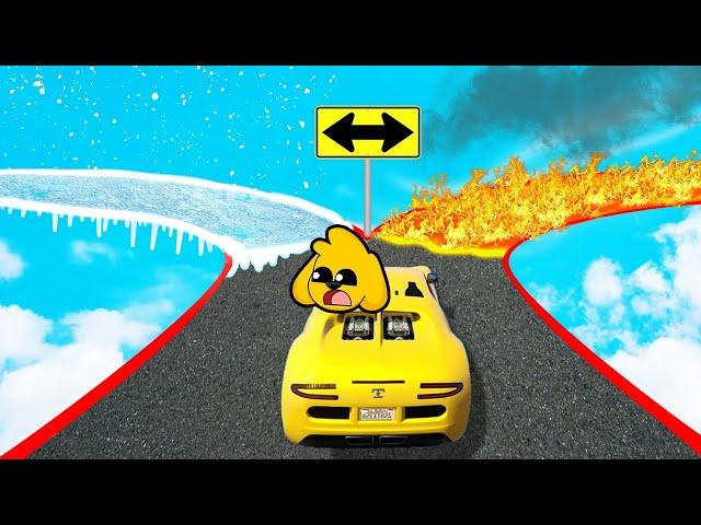 1000% IMPOSIBLE: RETO de HIELO Y FUEGO!!  MIKECRACK CARRERA GTA 5 ONLINE #8