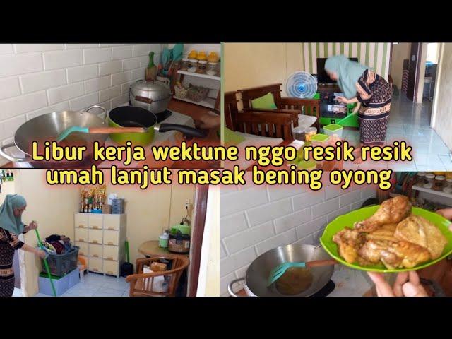 A DAY IN MY LIFE, KEGIATAN DI SAAT LIBUR BERSIH BERSIH RUMAH SEDERHANA LANJUT MASAK MENU SEDERHANA