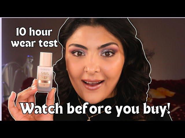 NEW Skin Silk serum foundation | Makeup Revolution DID THAT! | 10 Hour wear test