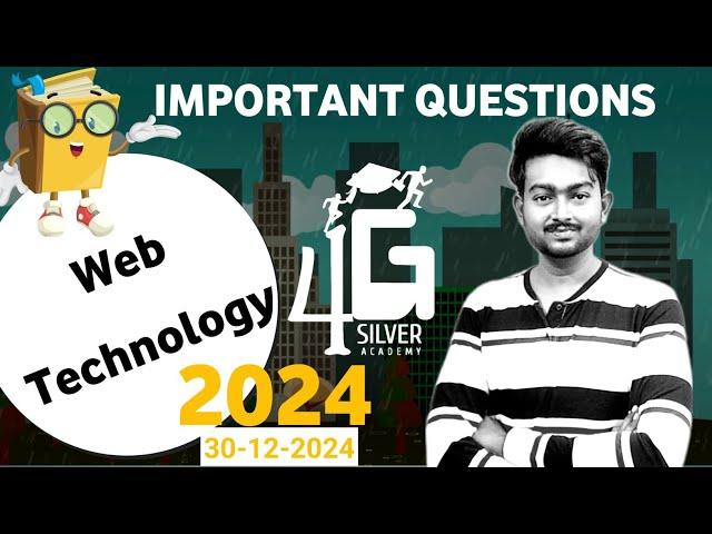 Web Technologies Important questions | CCS375 | Anna University Exam | 30th December 2024