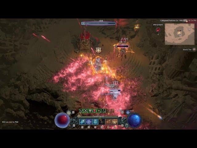 Diablo 4 Season4️⃣Sorcerer PvP️Tyrael's Might Fire Bolt Sorcerer vs Immortal Sorcerer