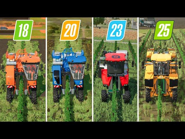 Fs18 Vs Fs20 Vs Fs23 Vs Fs25 | Grapes Harvesting | Timelapse