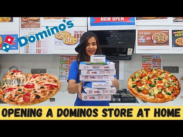 We Opened DOMINOS STORE at HOME  | FUNNY FOOD CHALLENGE