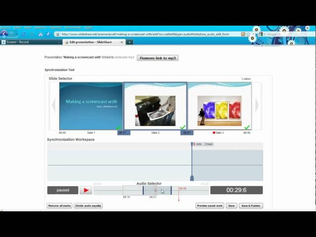 Making slidecasts with Slideshare