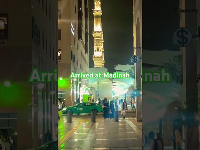 Arrived at Madinah | #shortsvideo #madina #masjidnabawi