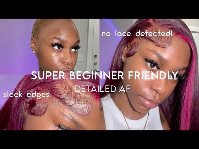 Detailed Side Part Pink Purple Wig Install Tutorial | Beginner Friendly | Megalook Hair