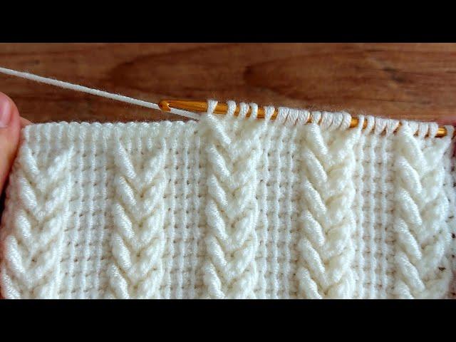 Super Easy Knitting Tunisian Baby Blanket - Tunus işi Muhteşem Battaniye Yelek Örgü Modeli..