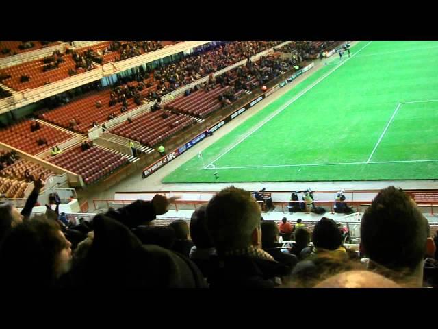 Watford fans at Boro / Vydra misses hat-trick chance!