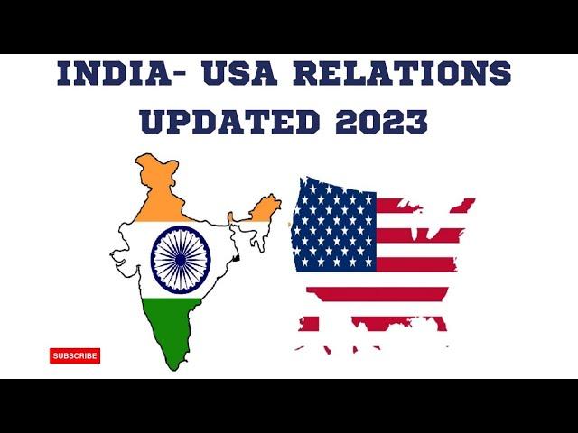 INDIA-USA RELATIONS UPDATED 2023|INTERNATIONAL RELATIONS|LECTURETTE TOPIC|SSB SUCCESS.