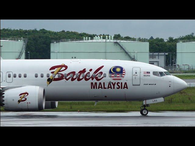 Batik Air Malaysia Boeing 737 MAX 8 9M-LRG Landing at Narita 34R | NRT/RJAA | 737-8