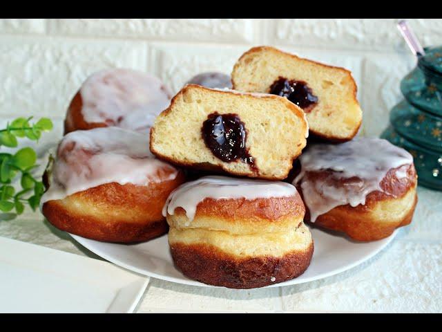 PUSZYSTE PĄCZKI Z POWIDŁAMI #recipe #donuts #pączki