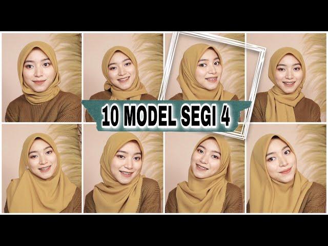 10 TUTORIAL HIJAB SEGI EMPAT SIMPEL ELEGAN SEHARI HARI KONDANGAN KANTOR LAMARAN WISUDA 2021