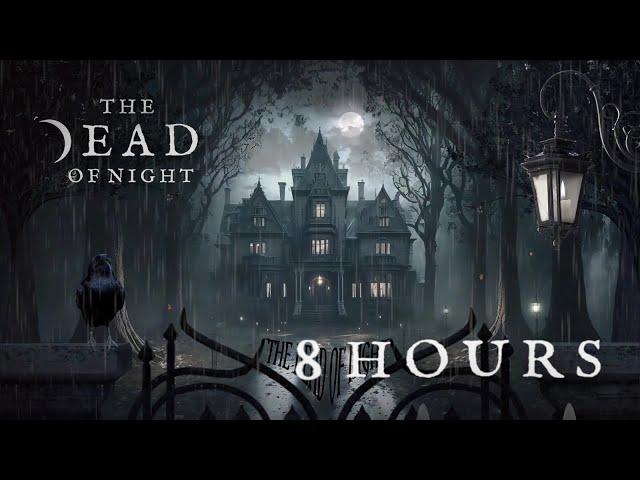 Rainy Night at the Manor Ambience ️ |  The Dead of Night Manor | 8 HOURS of Rain & Thunder