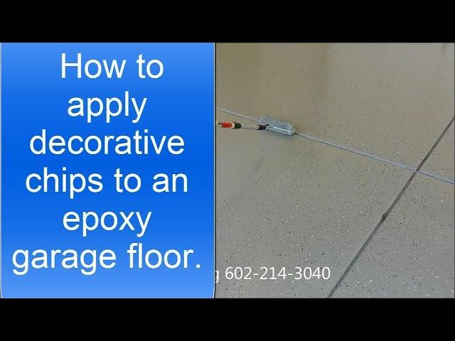 How to apply decorative chips (or flakes) to an epoxy garage floor.