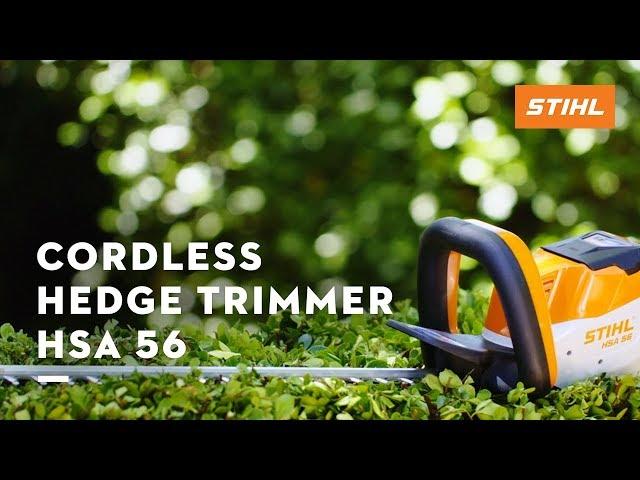 The cordless hedge trimmer HSA 56 of the STIHL AK System (2019 TV commercial)