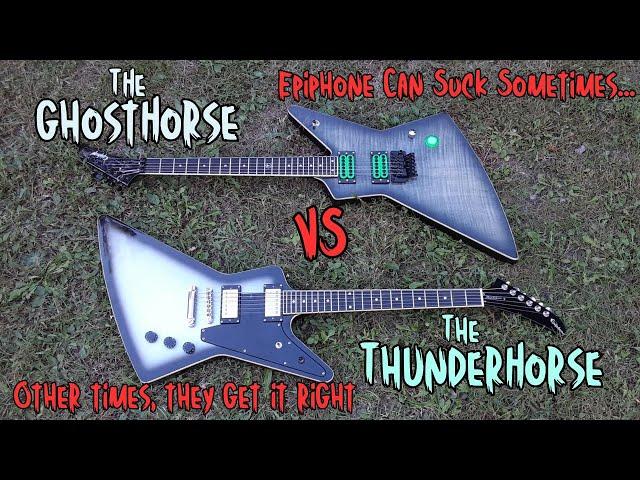 Do Epiphone Explorers Suck?  The ThunderHorse Vs The Ghosthorse | Explorer Guitar Shootout!