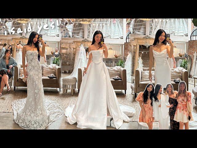 wedding dress shopping with my sisters & they cried! | wedding dress try on