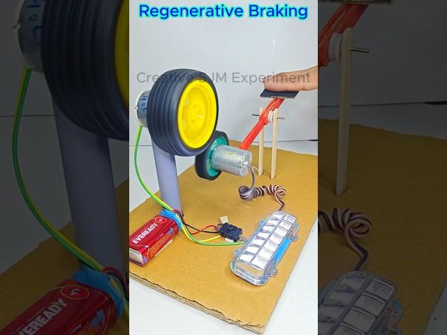 Braking Power Generation • Dc Motor | #dcmotor #tech #youtubeshorts #motor #dcmotorproject