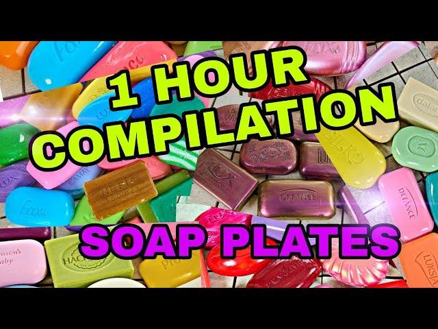 1 Hour soap plates compilation|Help you Sleep| Relaxing Video/ soap crushing @BossinAsmr