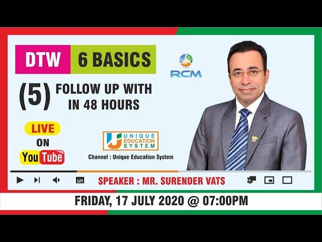 Surender Vats UES Live Webniar (Follow Up with in 48 Hours) #UES#RCM#MLM