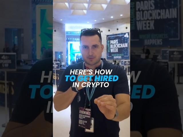 Want a job in crypto? Do THIS
