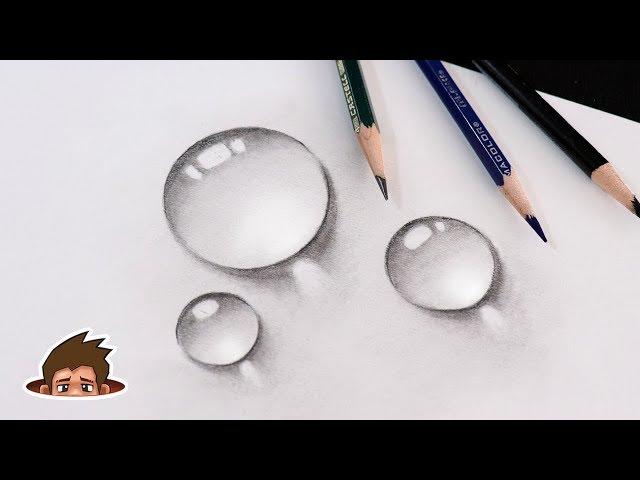 How to Draw Water Drops | Easy Pencil Drawing for Beginners