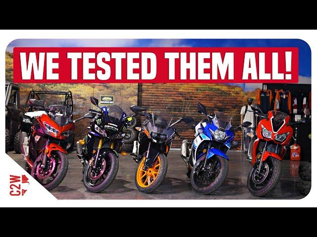 Low CC Sportbike: Which is best?  - R3 vs Ninja 400 vs RC 390 vs CBR 300R vs GSX 250R