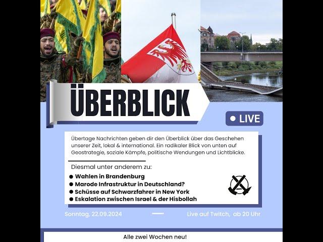 Überblick: Wahlen in Brandenburg, Eskalation zwischen Israel - Hisbollah und mehr!