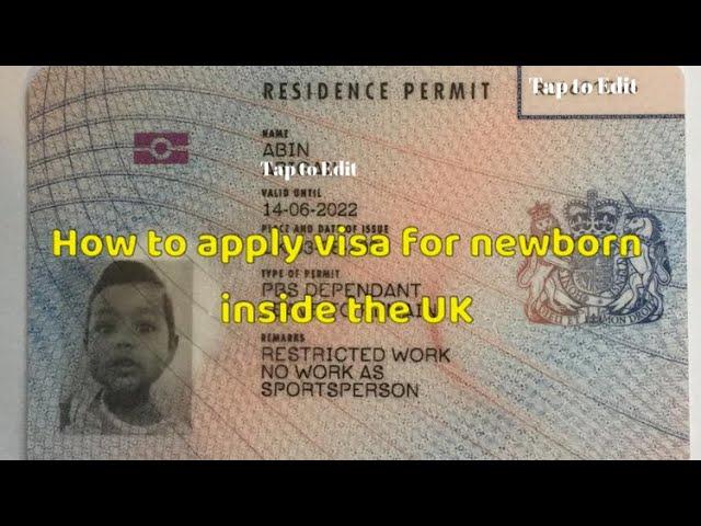 How to apply visa for newborn inside the UK