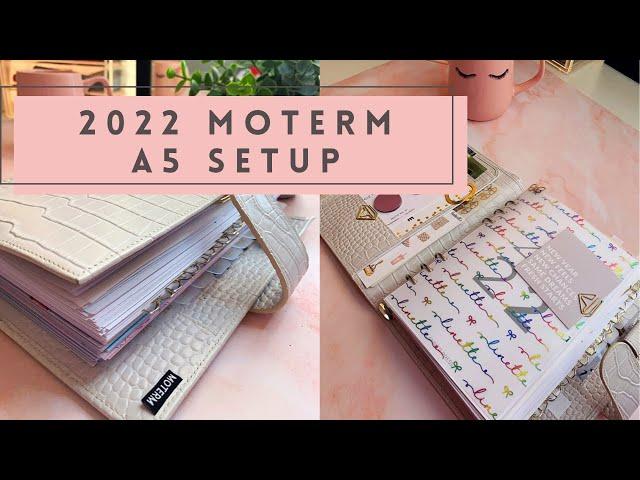 2022 A5 PLANNER SETUP | Moterm A5 Cream Croc luxe flip thru