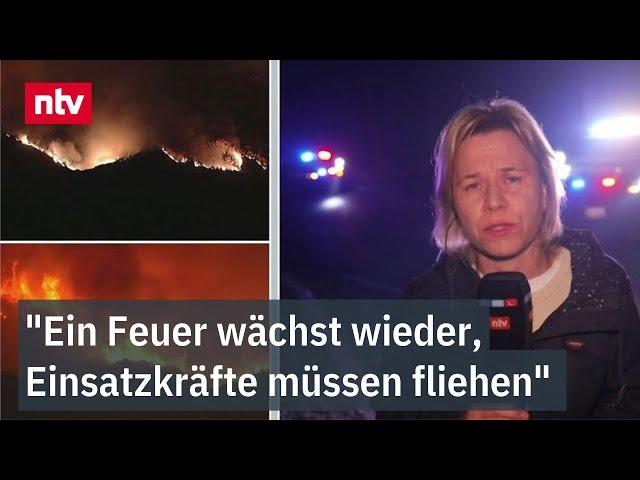 "Ein Feuer wächst wieder, Einsatzkräfte müssen fliehen" - Callenius zu Flammen bei L.A. | ntv