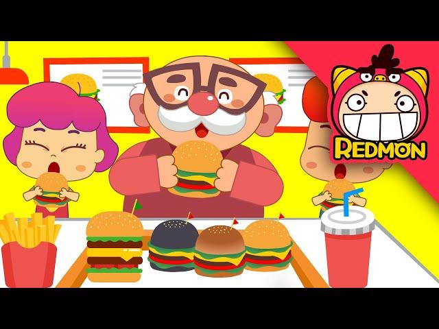 Hamburger Song | Food songs | Nursery rhymes | REDMON