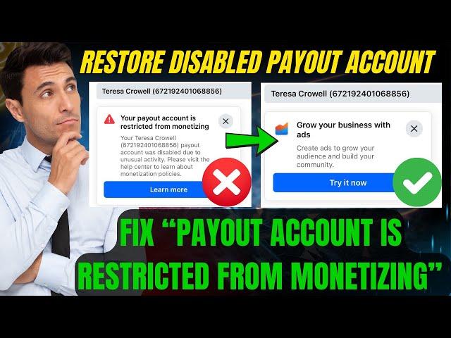 How To Fix “Payout Account is Restricted from Monetizing” | Restore Disabled Payout Account (2024)